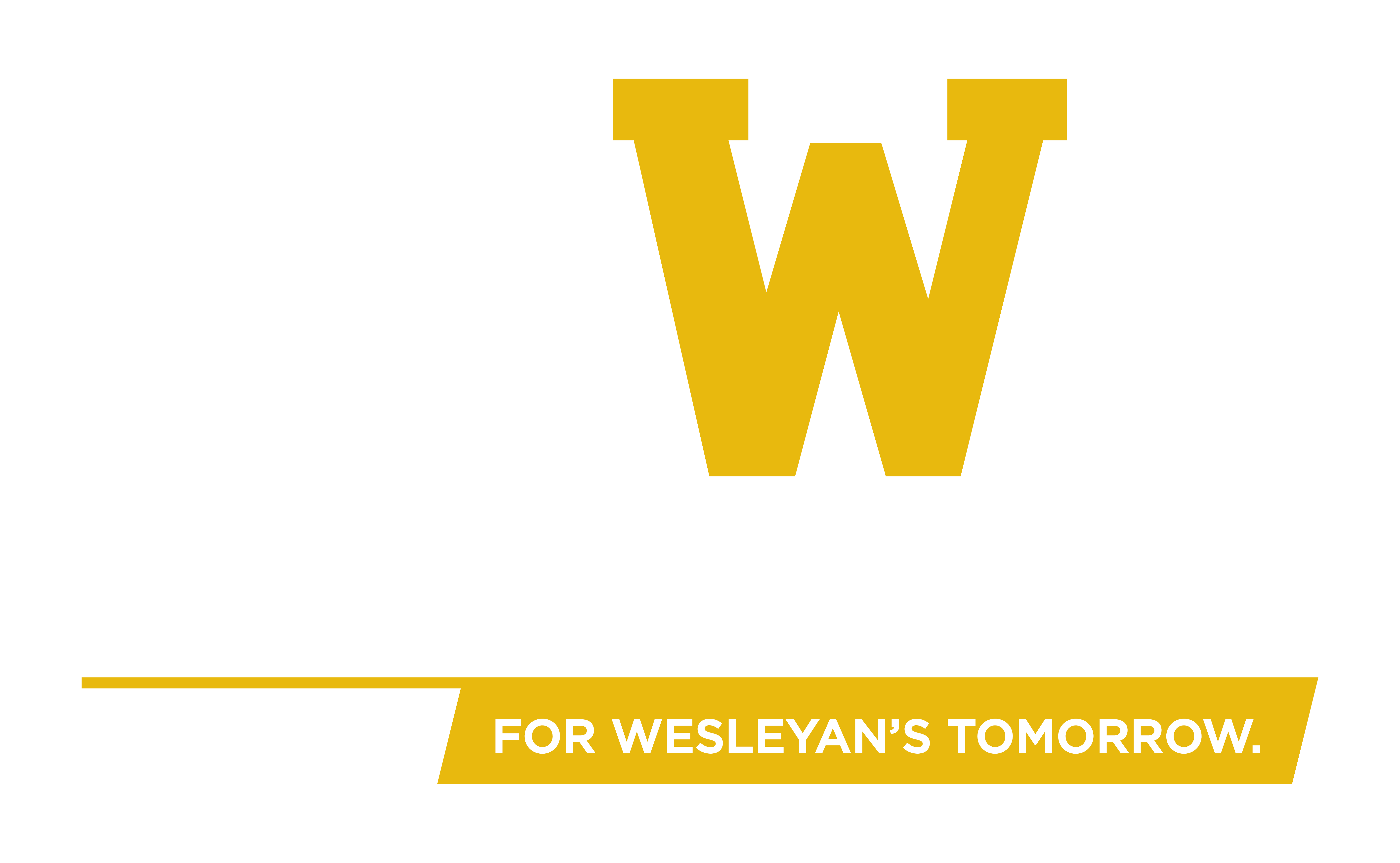4W fundraiser logo in white and gold