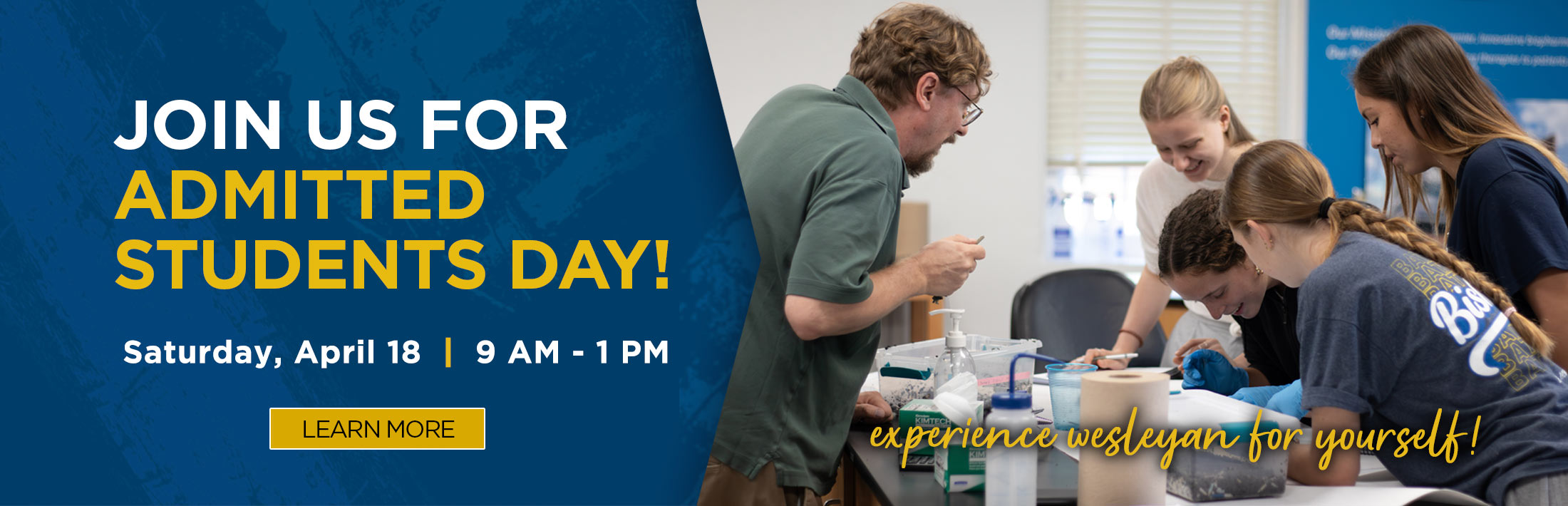 admitted students in class with professor