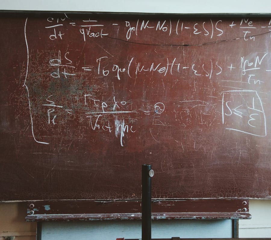 mathematical equation on an old chalk board, Adult Degree Majors & Minors