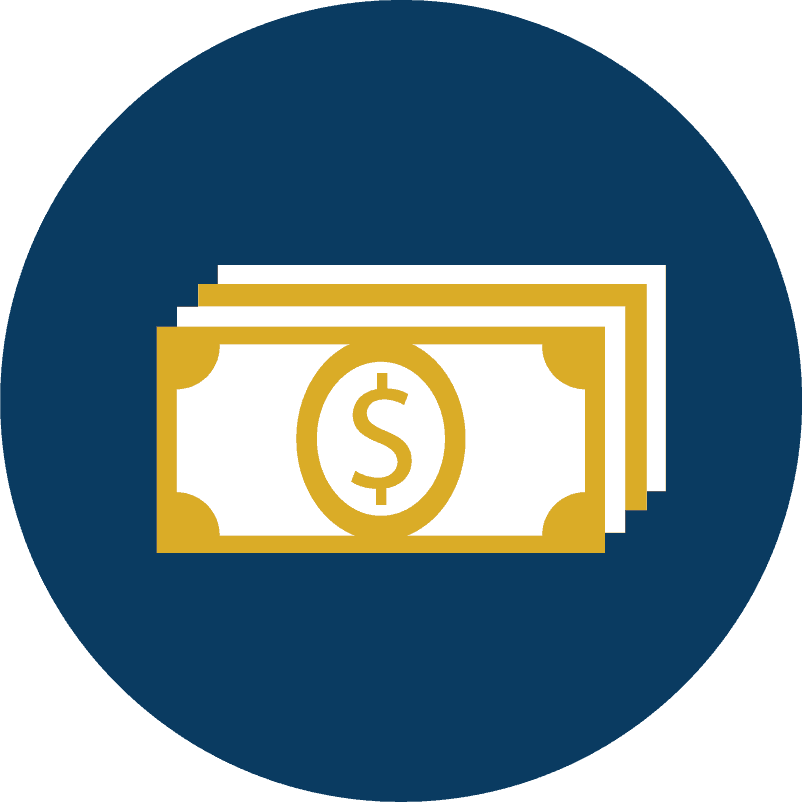 money graphic cost and aid icon
