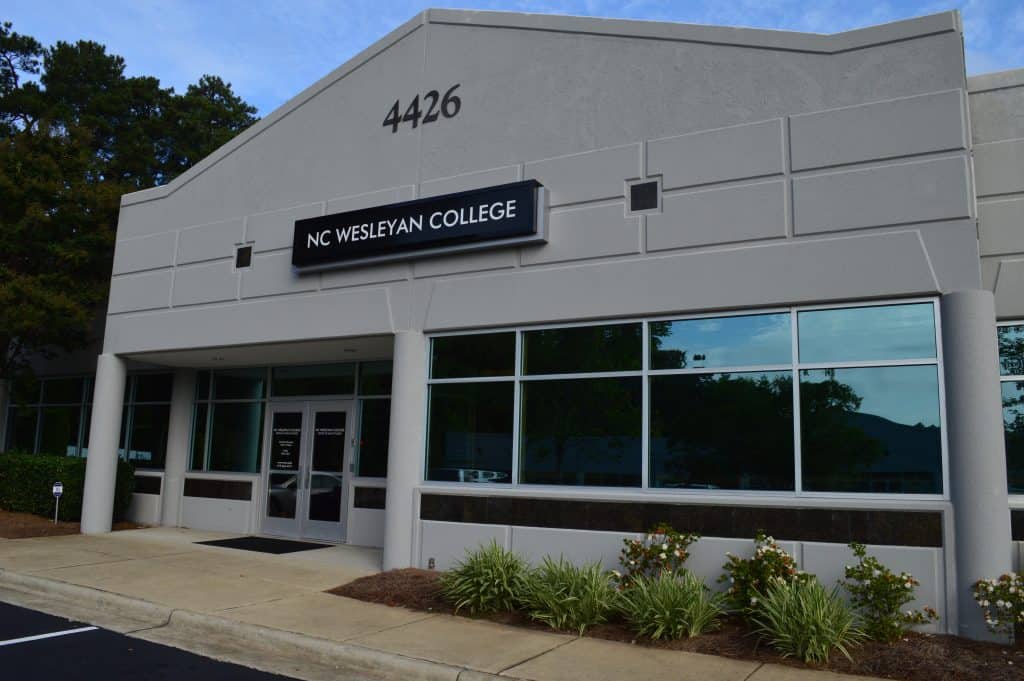 NC Wesleyan University adult studies building in Raleigh-Durham