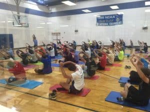 NC Wesleyan yoga class