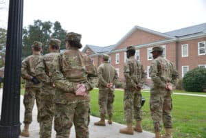 NCWC ROTC in formation