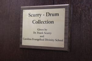 Scurry Drum Collection plaque