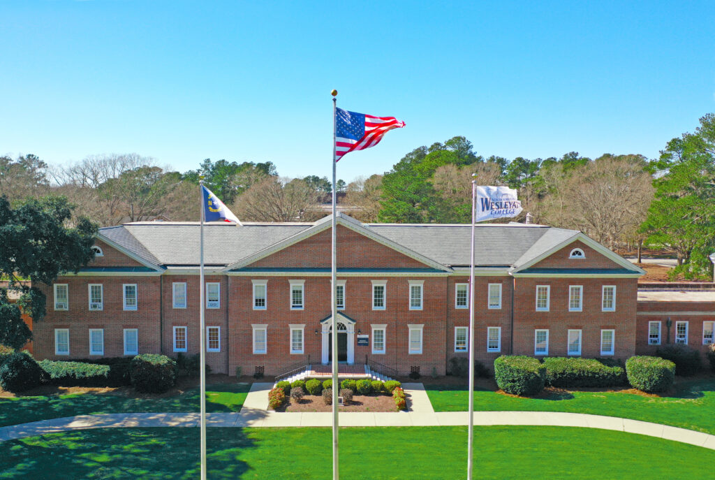 Flags in front of Braswell building