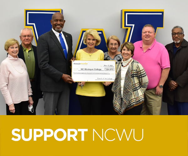 Support NCWU people holding check
