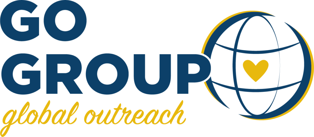 global outreach logo in navy and gold
