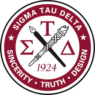 sigma tau delta logo in red