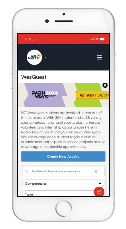 mobile phone preview with wesquest app