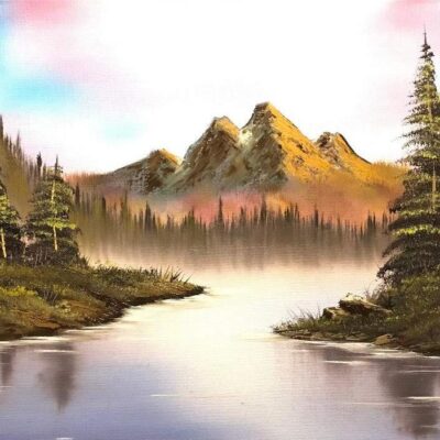 painting of mountains