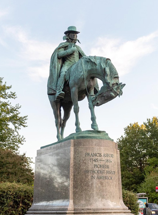 asbury on horseback statue