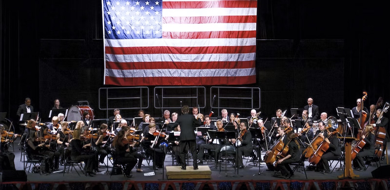 orchestra performing on stage