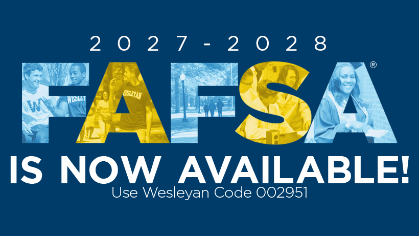 FAFSA school aid graphic in navy